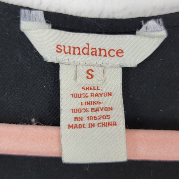 Sundance Chelsea Morning Long Sleeve Swing Knee Length Dress Black Small - Picture 6 of 8